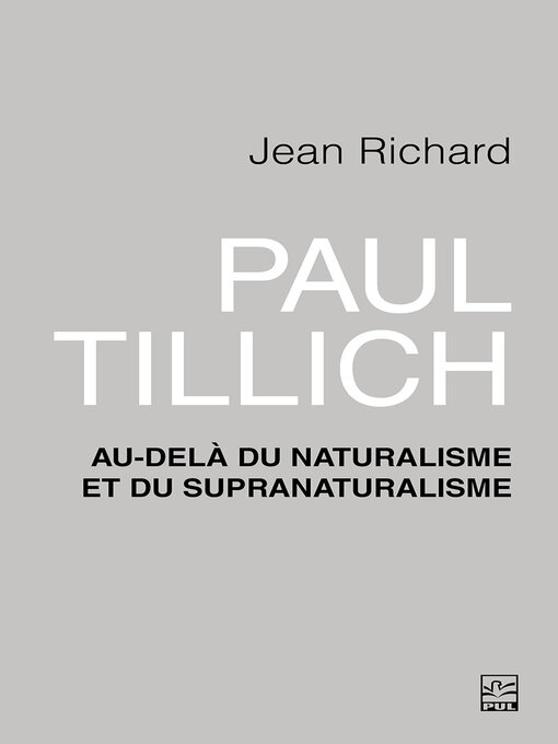 Title details for Paul Tillich by Jean Richard - Available